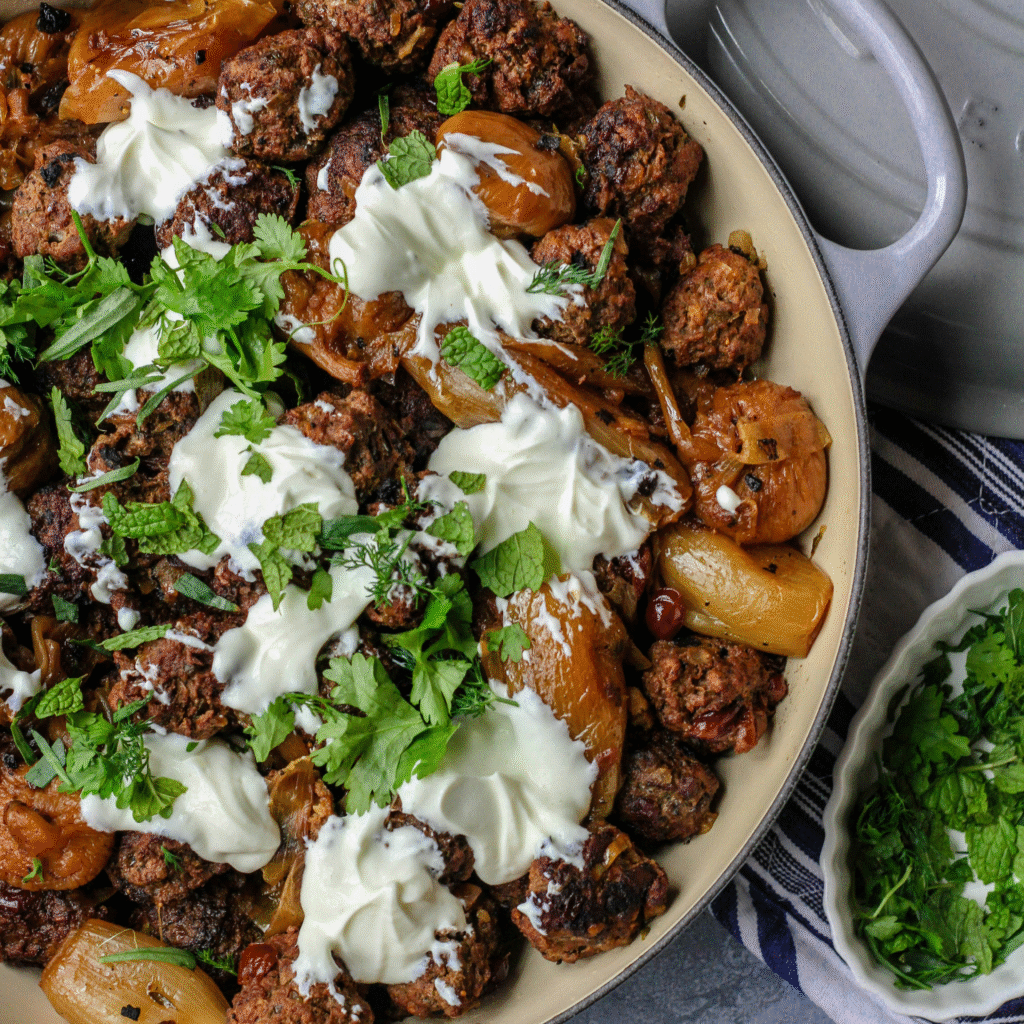 Savory Mediterranean Meatballs with Roasted Veggies & Tangy Yogurt Sauce: A Vibrant, Flavor-Packed Recipe for Every Occasion