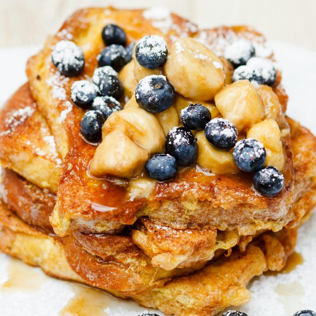 Scrumptious Banana and Blueberry French Toast: A Fruity Twist
