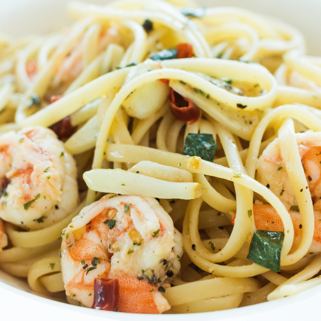 20-Minute Creamy Lemon Ricotta & Spinach Pasta with Shrimp