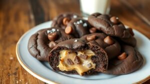 Peanut Butter Stuffed Chocolate Cookies Recipe