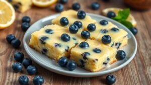 Lemon Blueberry Cake Bars Recipe