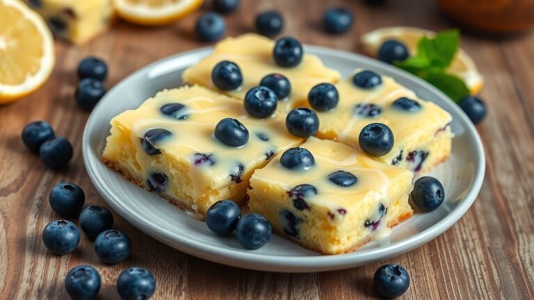 Lemon Blueberry Cake Bars Recipe