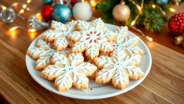 Decorated Shortbread Snowflake Cookies Recipe