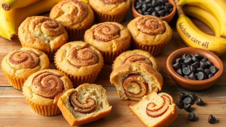 Banana Cinnamon Swirl Muffins Recipe
