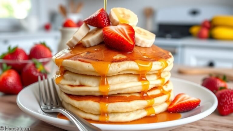 Fluffy Strawberry Banana Pancakes Recipe