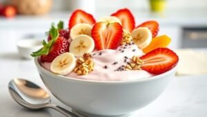 Creamy Strawberry Banana Yogurt Bowl Recipe
