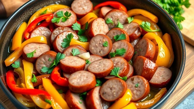 Smoked Sausage & Peppers Skillet Recipe