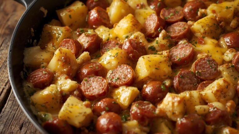 Cheesy Ranch Potatoes and Smoked Sausage Recipe