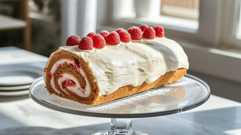 White Chocolate Raspberry Yule Log Recipe