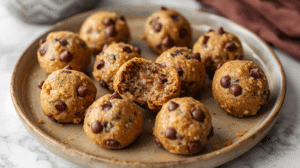 Protein balls on a plate.