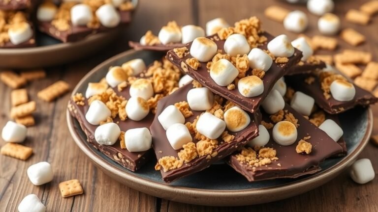 Campfire S'mores Bark is a delightful twist on the classic s'mores, combining chocolate, graham crackers, and marshmallows into a simple dessert